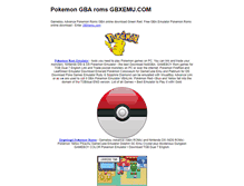 Tablet Screenshot of pokemon.gbxemu.com